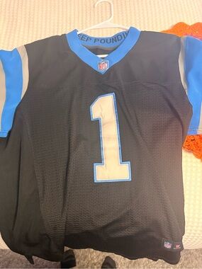 NFL Black & Panther Blue 'Keep Pounding' V-Neck Jersey
